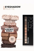 Flormar 10'lu Far Paleti (AÇIK NUDE VE TOPRAK TONLARI) - Eyeshadow Palette - 001 Nude thumbnail 5