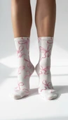 Plus Scorpion Kadın Pembe Kurdele Desenli Soket Çorap – Pamuklu, Esnek, Nefes Alabilir (36-40) thumbnail 5