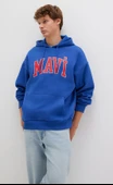 Mavi 067149 Logo Baskılı Erkek Kapüşonlu Sweatshirt thumbnail 4