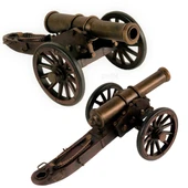 Vintage Amerikan İç Savaş Topu Nostaljik Metal Top Arabası 31cm thumbnail 3