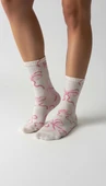 Plus Scorpion Kadın Pembe Kurdele Desenli Soket Çorap – Pamuklu, Esnek, Nefes Alabilir (36-40) thumbnail 1