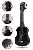 Fourtune Nova UKS-21BK Gül Ağacı Siyah Soprano Ukulele Seti thumbnail 3