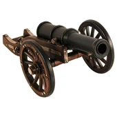 Vintage Louis XIV Savaş Topu Nostaljik Metal Top Arabası 30cm thumbnail 1