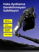 Uzaktan Kumandalı 101cm LED Işıklı Al Tripod Yapay Zeka Destekli Titreşim Engelli Gimbal thumbnail 2