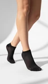 Kadın Görünmez Çorap 3’lü Set – Pamuklu, Esnek, File Dokulu (Siyah Gri Beyaz) thumbnail 2