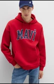 Mavi 067149 Logo Baskılı Erkek Kapüşonlu Sweatshirt thumbnail 3