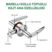 Marelli Kollu Tip Siyah Topuzlu Amerikan Otel tipi kilit anahtarlı thumbnail 3