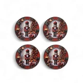 İngiliz Asker Yeni Yıl Bardak Altlığı 4 Adet thumbnail 1