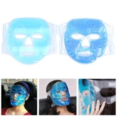 Jel Buz Paketi Yüz Maskesi Baş Ağrısı Yastık Kozmetik Maske + Çift Taraflı Cilt Fırçası thumbnail 2