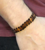 Doğal Kuka Ağacı Erkek Asansörlü Ayarlanabilir Bileklik eub115 thumbnail 2