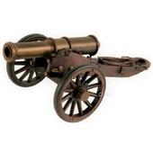 Vintage Amerikan İç Savaş Topu Nostaljik Metal Top Arabası 31cm thumbnail 1