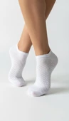 Kadın Görünmez Çorap 3’lü Set – Pamuklu, Esnek, File Dokulu (Siyah Gri Beyaz) thumbnail 8