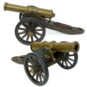 Vintage Amerikan İç Savaş Topu Nostaljik Metal Top Arabası 31cm thumbnail 2