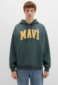 Mavi 067149 Logo Baskılı Erkek Kapüşonlu Sweatshirt thumbnail 8