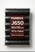 Pundix J650 Endüstriyel Jumbo Boy Çöp Poşeti 80X110 cm 1 Koli 10 Rulo 100 Adet Dayanıklı, Sızdırmaz ve Geniş Hacimli Çöp Torbası thumbnail 3
