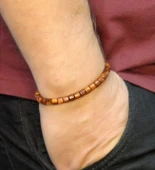 Doğal Kuka Ağacı Erkek Asansörlü Ayarlanabilir 33'lük Tesbih Bileklik eub121 thumbnail 2