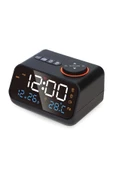 Plentiful Dekoratif LED Dijital Saat FM Radyo 2 Alarm Sıcaklık ve Nem Göstergeli Şarjlı Pilli Saat thumbnail 1