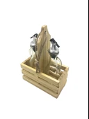 Ahşap Doğal 2Li Tombul Set Yağdanlık ve Sosluk Takımı(SET)(IHLAMUR - KAVAK) Ahşap Rengi 1 SET thumbnail 3