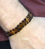 Doğal Kuka Ağacı Erkek Asansörlü Ayarlanabilir Bileklik eub115 thumbnail 1