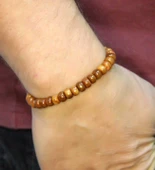 Doğal Kuka Ağacı Erkek Asansörlü Ayarlanabilir 33'lük Tesbih Bileklik eub122 thumbnail 2