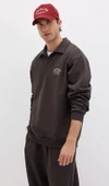 Mavi 0S10479-70219 Polo Yaka Nakışlı Erkek Kapüşonlu Sweatshirt thumbnail 3