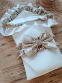 LitaeTrend Yenidoğan Mehtap Lüks Kelebek Taç Nakışlı Bebek Battaniyesi Kundak Vizon thumbnail 2