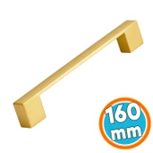 Mobilya Çekmece Mutfak Dolabı Dolap Kapak Kulpları Kulb 160 mm Metal Mat Altın Gold Kulp thumbnail 1
