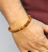 Doğal Kuka Ağacı Erkek Asansörlü Ayarlanabilir 33'lük Tesbih Bileklik eub122 thumbnail 1