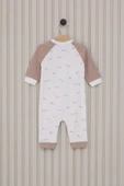 LitaeTrend Erkek Bebek Uzun Kol Patiksiz Tulum  Krem thumbnail 3