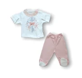 LitaeTrend Kanaviçe Nakışlı  5li Zıbın Takımı Hastane Çıkışı Pudra thumbnail 2