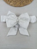 LitaeTrend Yenidoğan İpek Pamuklu İnci Lüks Kundak Bebek Battaniyesi Ekru thumbnail 5