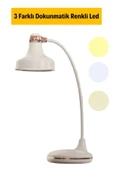 BUFFER® Dokunmatik 3 Farklı LED Işıklı Çalışma Masası Üstü Lamba thumbnail 10