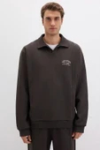 Mavi 0S10479-70219 Polo Yaka Nakışlı Erkek Kapüşonlu Sweatshirt thumbnail 4