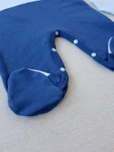 LitaeTrend 3-6 9-12 12-18 Ay Özel Kuvvetler Nakışlı Bere Şapkalı Kız Erkek Bebek Tulumu Lacivert thumbnail 3