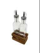 Ahşap Doğal 2Li Yağdanlık ve Sosluk Ahşap Cam Set Takımı(SET)(KİRAZ)(KISA BAŞLIK) Ahşap Rengi 10 SET thumbnail 3