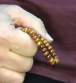 Doğal Kuka Ağacı Erkek Asansörlü Ayarlanabilir 33'lük Tesbih Bileklik eub122 thumbnail 3