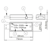Keweisi Usb Voltmetre Ampermetre Usb Şarj Kapasitesi Test Cihazı thumbnail 8