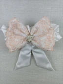 LitaeTrend Yenidoğan Sahra Taç Nakışlı Trilüks Kundak Bebek Battaniyesi Ekru thumbnail 4