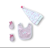 LitaeTrend Uykucu Bulut Nakışlı  5li Zıbın Takımı Hastane Çıkışı Pembe thumbnail 2