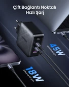 UGREEN 65W Şarj Cihazı Type-C 3xUSB-C, 1xUSB-A, Siyah, 70774 thumbnail 3
