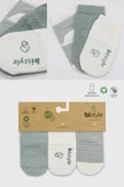LitaeTrend Puanlı Kaymaz Penye Soket Çorap 3'lü Bs10108 Nil thumbnail 6