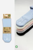 LitaeTrend Tekli Kaymaz Basic Külotlu Çorap  Mavi thumbnail 6