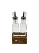 Ahşap Doğal 2Li Yağdanlık ve Sosluk Ahşap Cam Set Takımı(SET)(KİRAZ)(KISA BAŞLIK) Ahşap Rengi 10 SET thumbnail 4