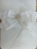 LitaeTrend Yenidoğan Gelinlik Duvaklı Trilüks Kundak Bebek Battaniyesi Ekru thumbnail 3