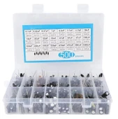 Elektrolitik Kondansatör Seti Kutuplu 500 Adet 24 Farklı Değerde - Kutulu thumbnail 4