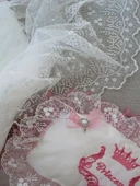 LitaeTrend Yenidoğan Nil Taç Nakışlı Kundaklı Trilüks 3lü Alt Açma Seti Fuşya thumbnail 5