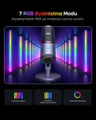 UGREEN Mikrofon 24bit/96kHz Işıklı USB Ses Kontrolü, Yayın, Oyun, Kayıt, PS5 Kondenser Mikrofon, 35629 thumbnail 4