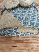 LitaeTrend Yenidoğan Ultralüks Piramit Desenli Güpürlü Bebek Battaniyesi Kundak Gold thumbnail 3