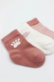 LitaeTrend 3'lü Penye Soket Çorap Bs10110 Pudra thumbnail 4