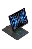 LitaeTrend iPad Pro 11 (2024) F11 ATS Kılıf Magic Dönen Klavyeli Tablet Kılıf - Siyah thumbnail 4